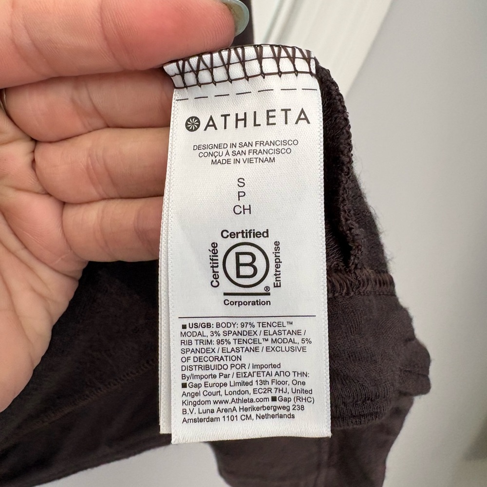 Athleta Pranayama Restore Wrap, a lightweight, open-front cardigan, brown sz S - Picture 6 of 9